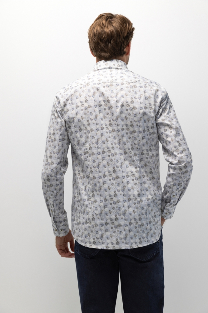 State of Art blauwe heren overhemd | Model achteraanzicht