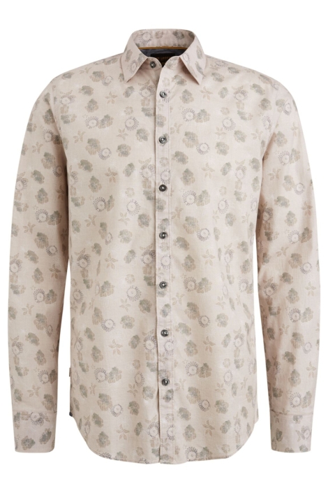 PME legend beige heren overhemd | Vooraanzicht