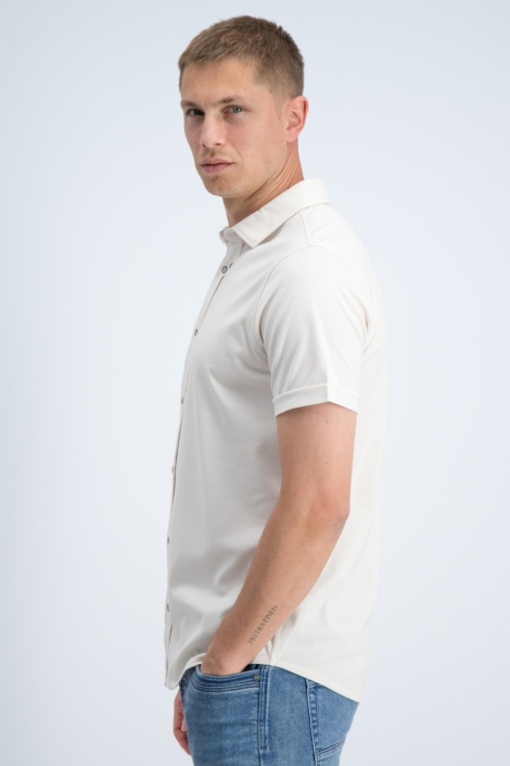 Gabbiano zand heren overhemd | Model zijaanzicht