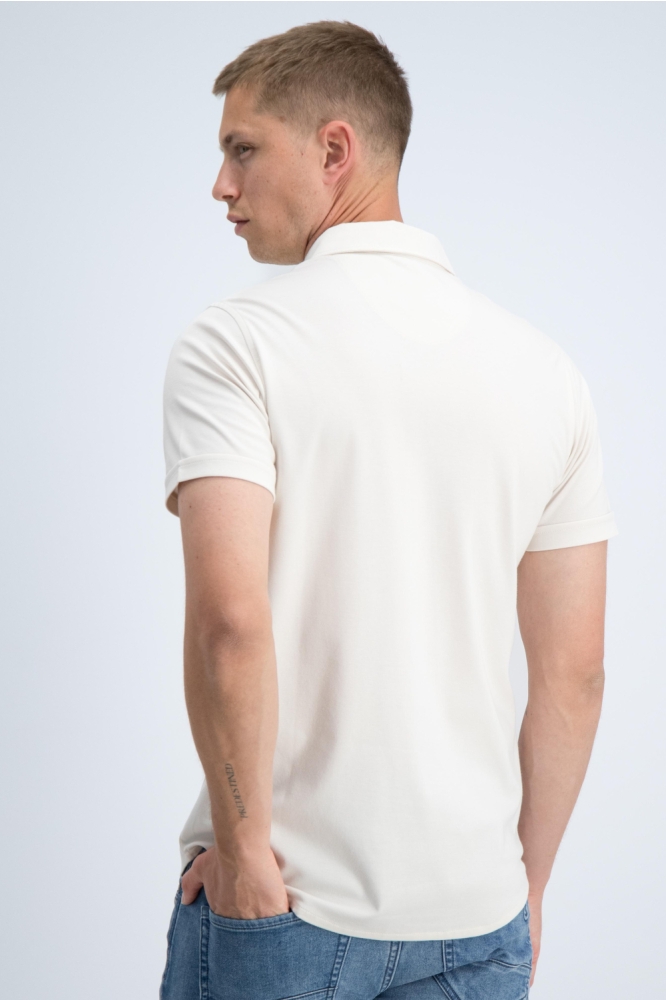 Gabbiano zand heren overhemd | Model achteraanzicht