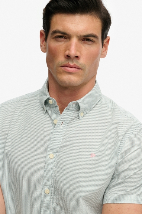 Superdry beige heren overhemd | Close up