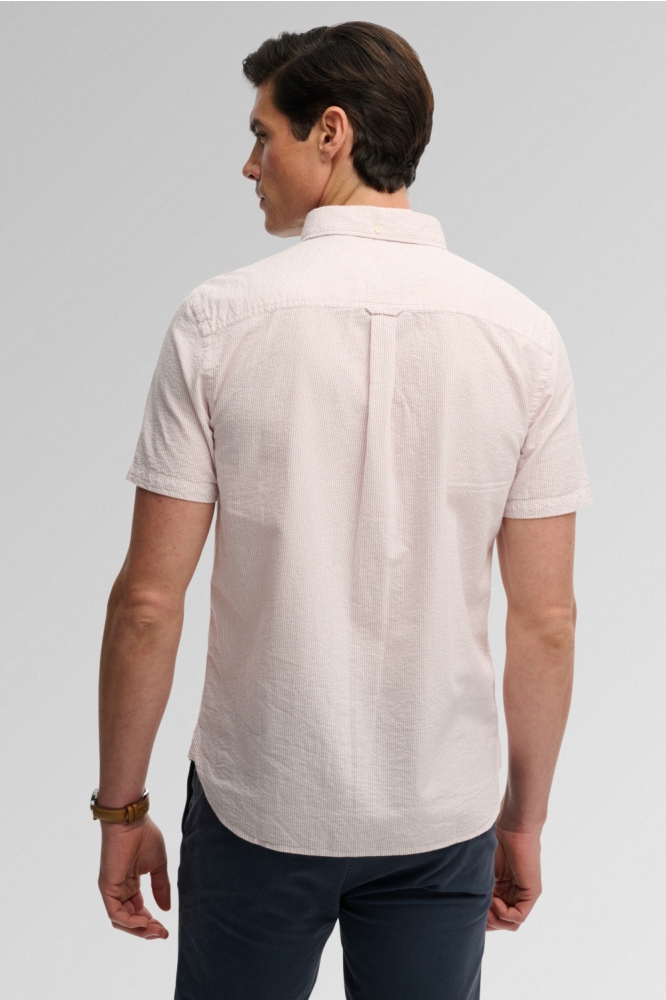 Superdry roze heren overhemd | Model achteraanzicht
