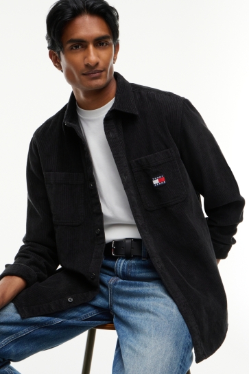 Tommy Jeans Overhemd TJM RLX CORDUROY SHIRT EXT DM0DM23705 BDS BLACK