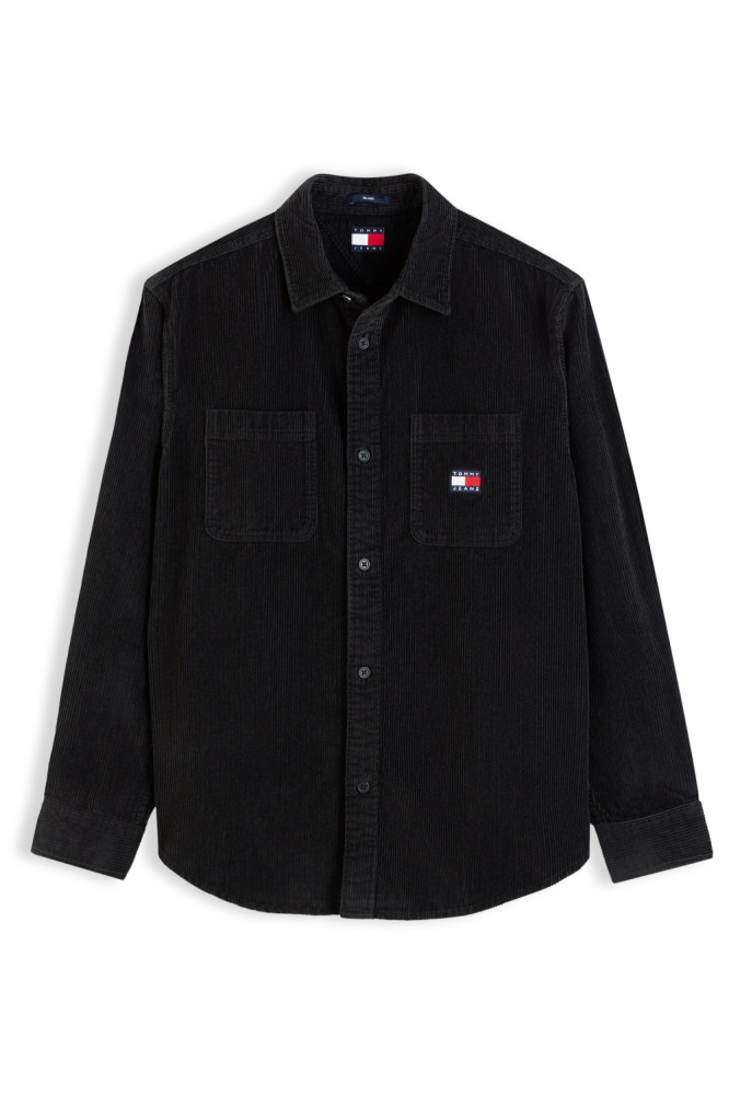 Tommy Jeans zwarte heren overhemd | Vooraanzicht