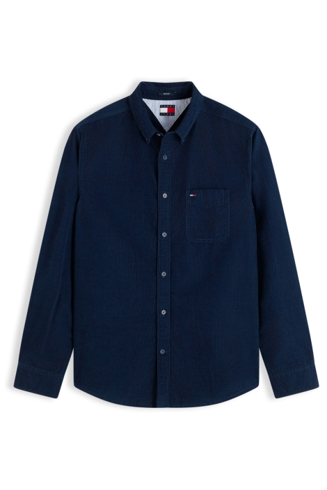 Tommy Jeans blauwe heren overhemd | Vooraanzicht