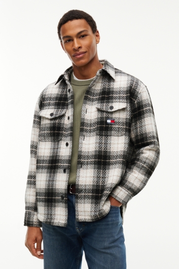 Tommy Jeans Overhemd TJM CHECK OVERSHIRT EXT DM0DM23616 0ME BLACK CHECK