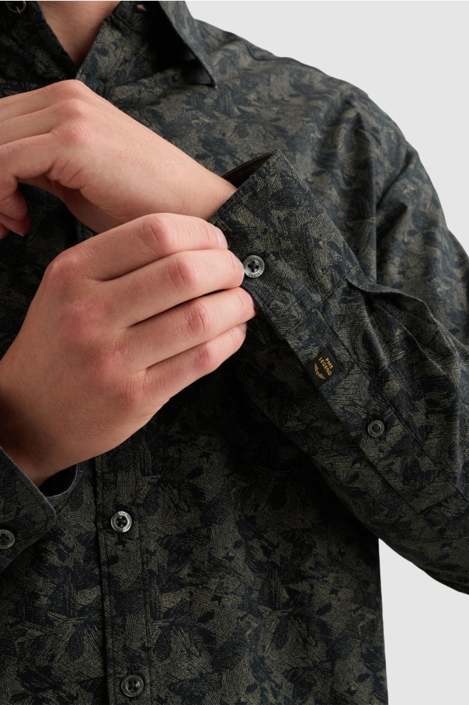PME legend blauwe heren overhemd | Close up