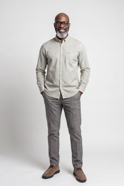 Campbell groene heren overhemd | Model