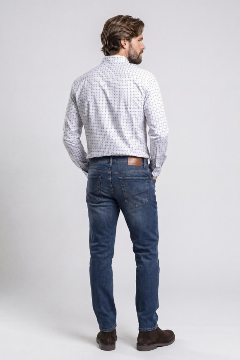 Campbell witte heren overhemd | Model