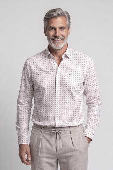 Campbell Overhemd CASUAL SHIRT LONGSLEEVE RANGER 11 107642 8611 Coffee Bean brown