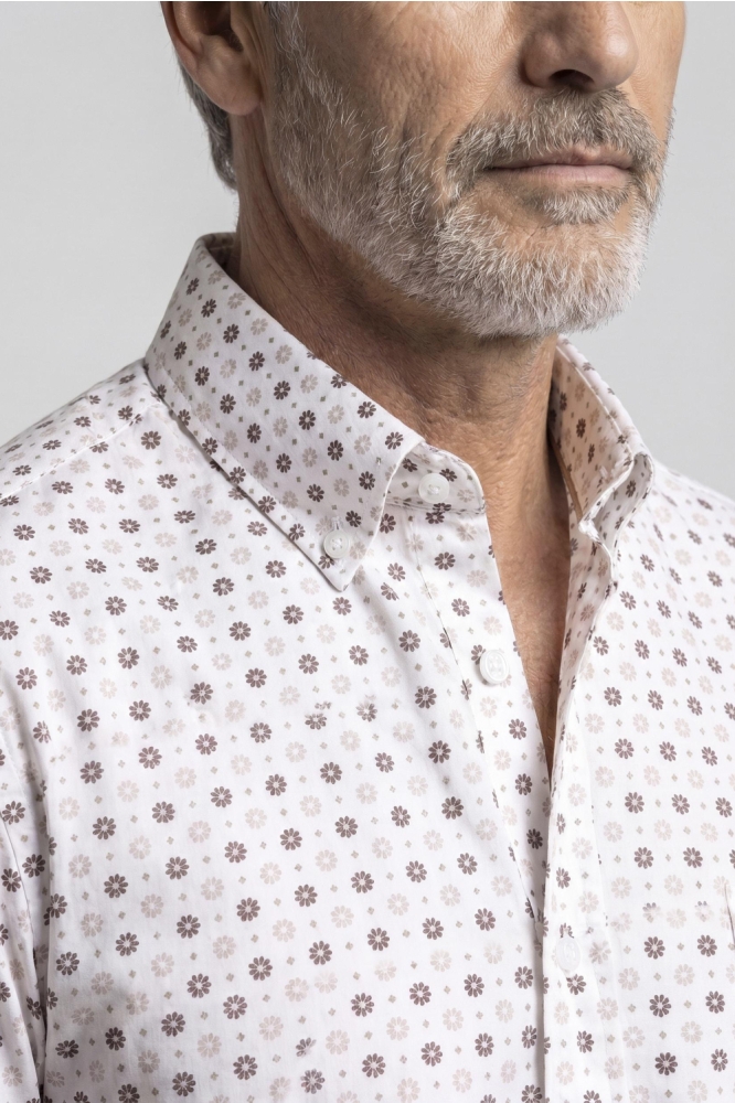 Campbell witte heren overhemd | Kleurstaal