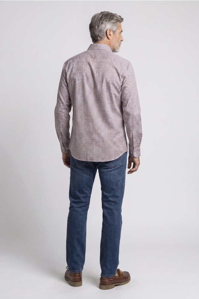 Campbell bruine heren overhemd | Model