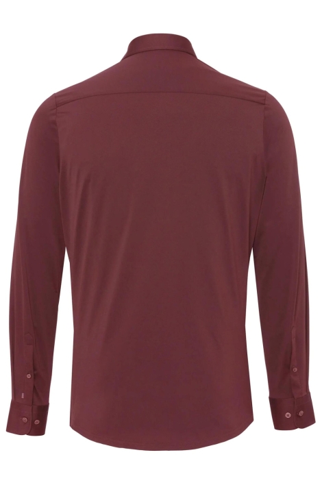 Pure H. Tico bordeaux heren overhemd | Achteraanzicht