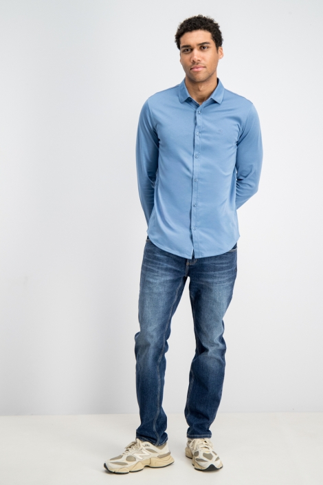 Gabbiano blauwe heren overhemd | Model