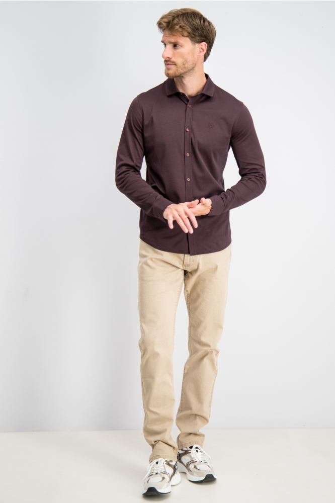 Gabbiano bordeaux heren overhemd | Model