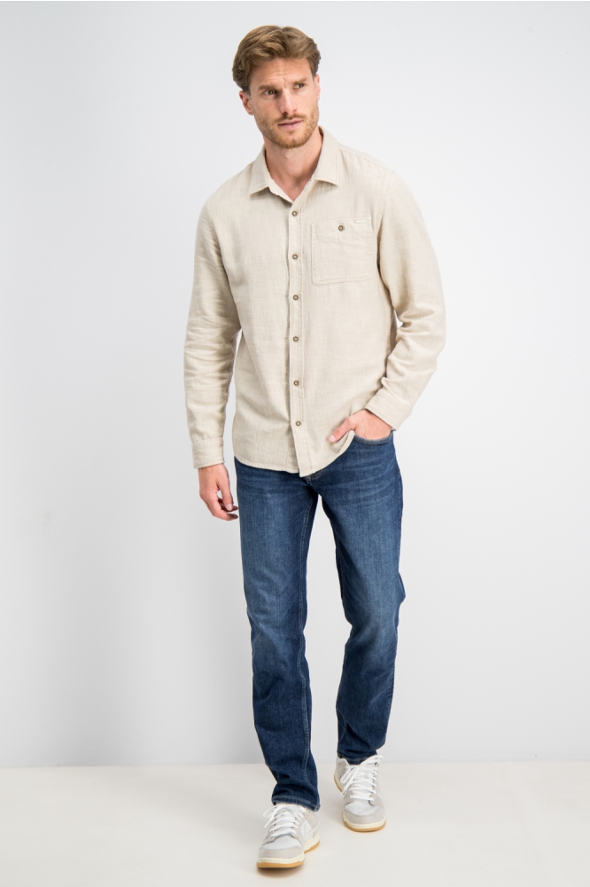Gabbiano beige heren overhemd | Model