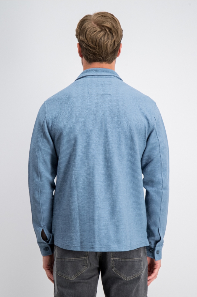 Gabbiano blauwe heren overhemd | Model achteraanzicht