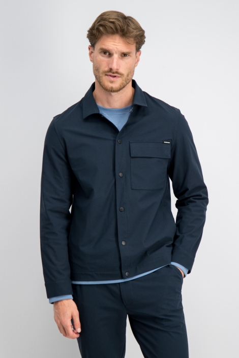 Gabbiano blauwe heren overhemd | Model vooraanzicht