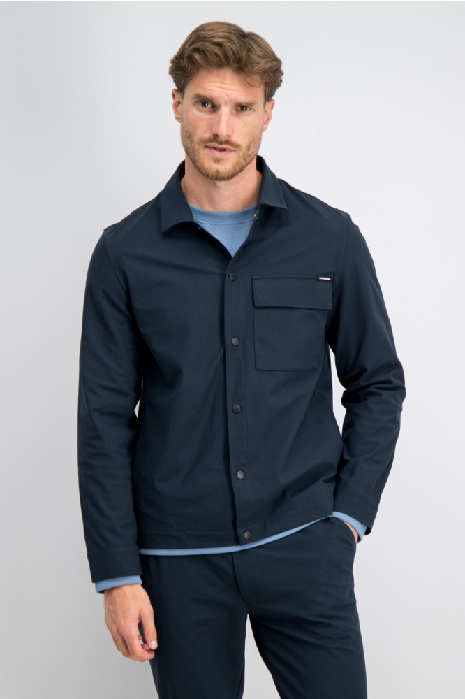 Gabbiano blauwe heren overhemd | Model vooraanzicht