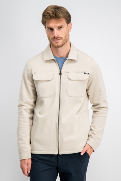 Gabbiano beige heren vest | Model vooraanzicht