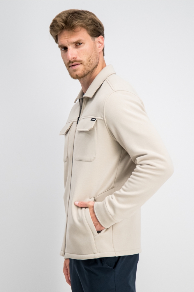Gabbiano beige heren vest | Model zijaanzicht