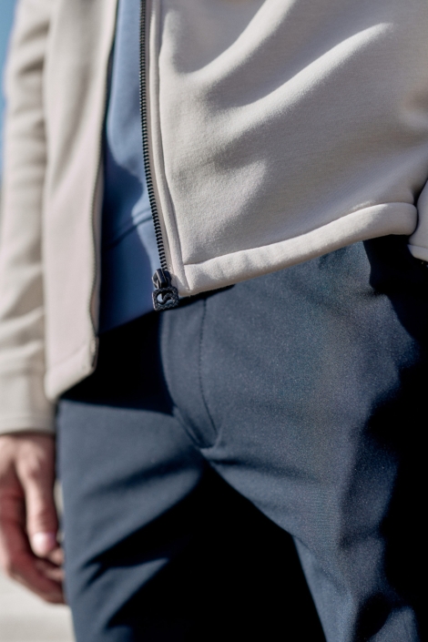 Gabbiano beige heren vest | Close up