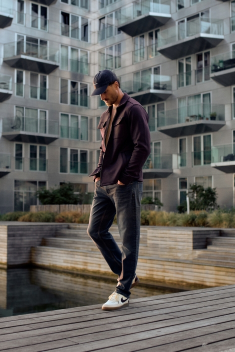 Gabbiano bordeaux heren vest | Sfeerbeeld, In situatie
