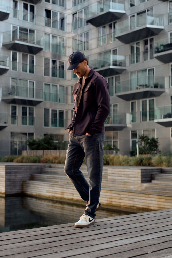Gabbiano bordeaux heren vest | Sfeerbeeld, In situatie