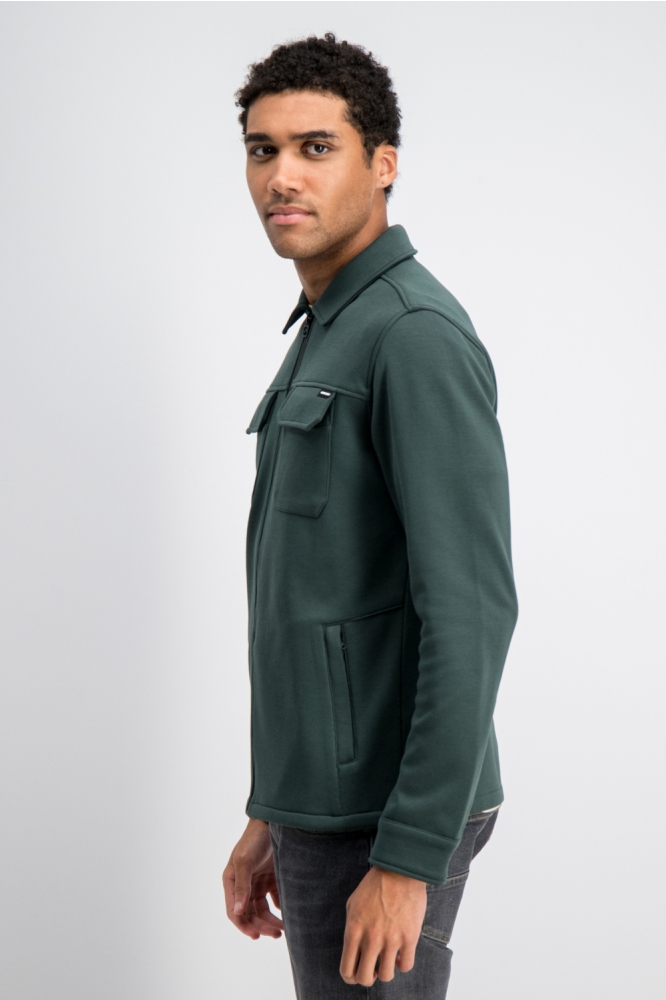 Gabbiano groene heren vest | Model zijaanzicht