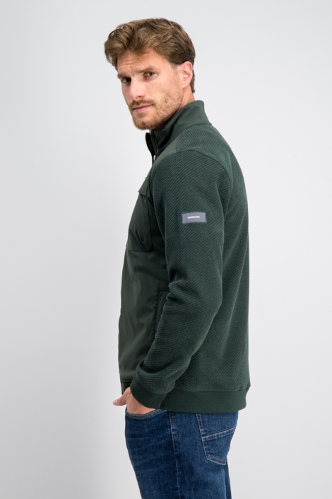 Gabbiano groene heren vest | Model zijaanzicht