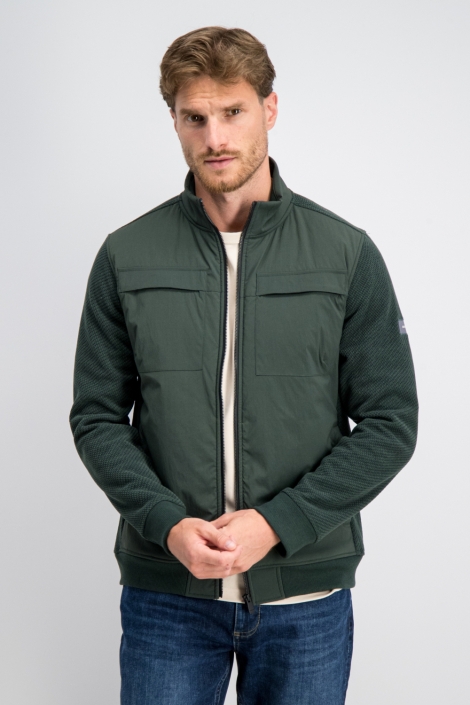 Gabbiano groene heren vest | Model vooraanzicht