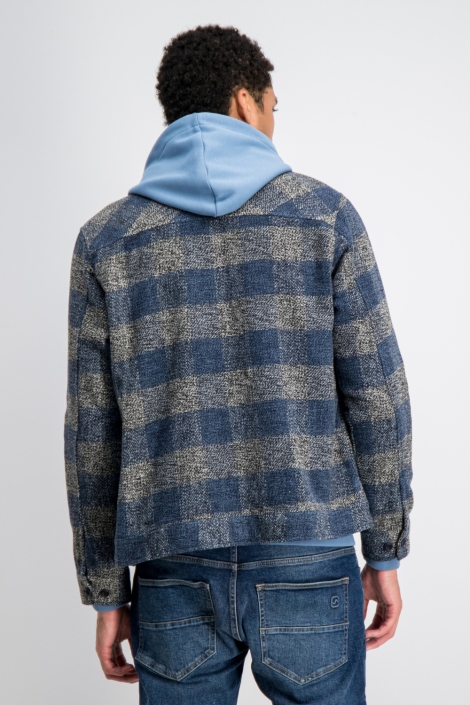 Gabbiano blauwe heren overhemd | Model achteraanzicht