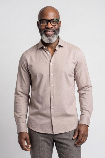 Campbell Overhemd CASUAL OVERHEMD COLBY 107638 Coffee Bean brown