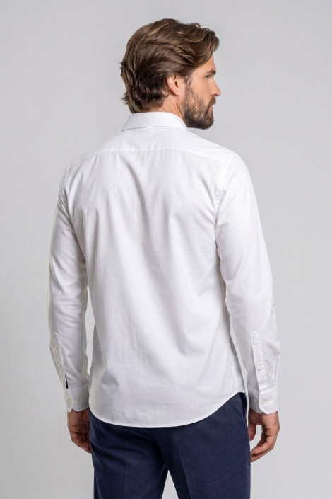 Campbell witte heren overhemd | Model achteraanzicht