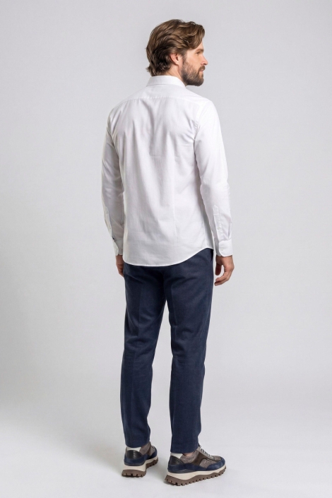 Campbell witte heren overhemd | Model achteraanzicht