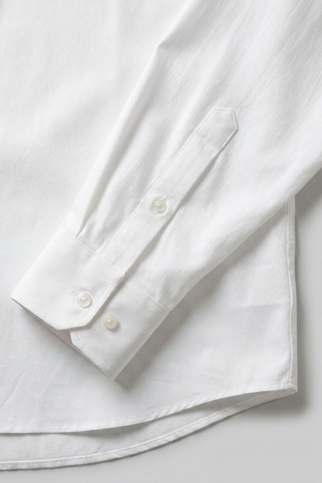 Campbell witte heren overhemd | Close up