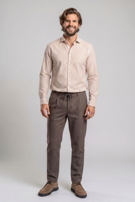 Campbell camel heren overhemd | Model