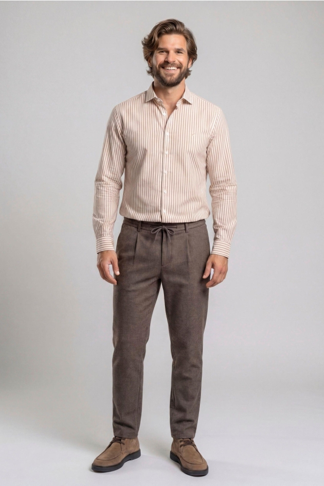 Campbell camel heren overhemd | Model