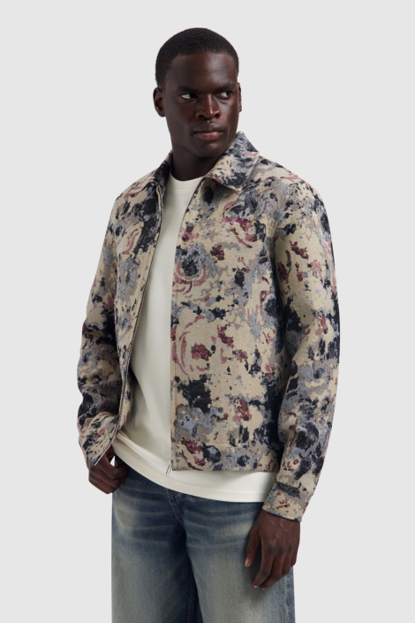 Pure Path taupe heren overhemd | Model vooraanzicht