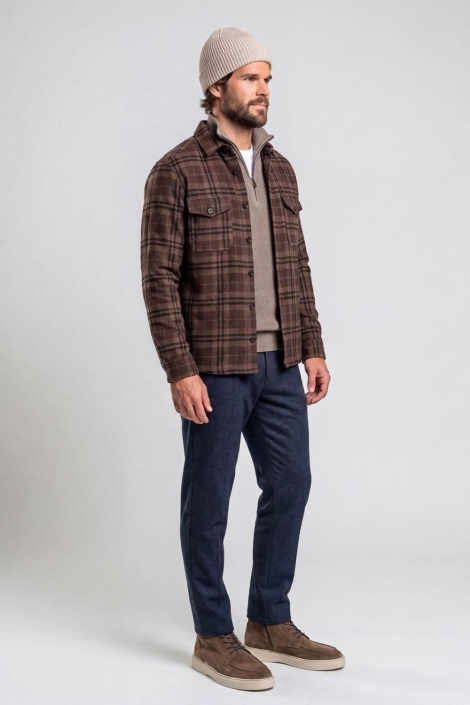 Campbell bruine heren overhemd | Model