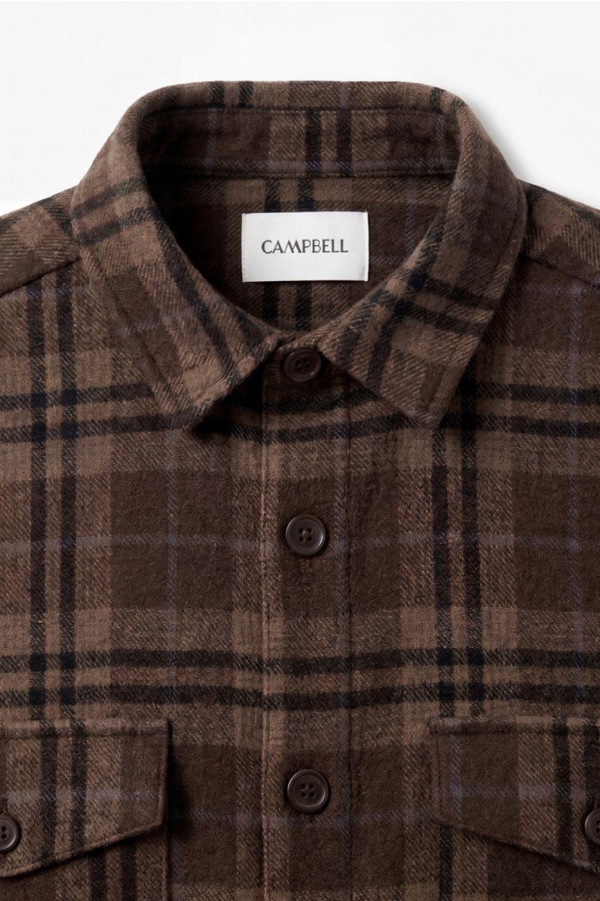Campbell bruine heren overhemd | Unique Selling Point