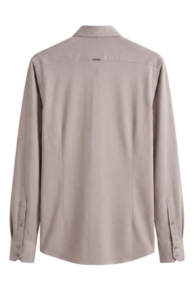 Antony Morato taupe heren overhemd | Achteraanzicht