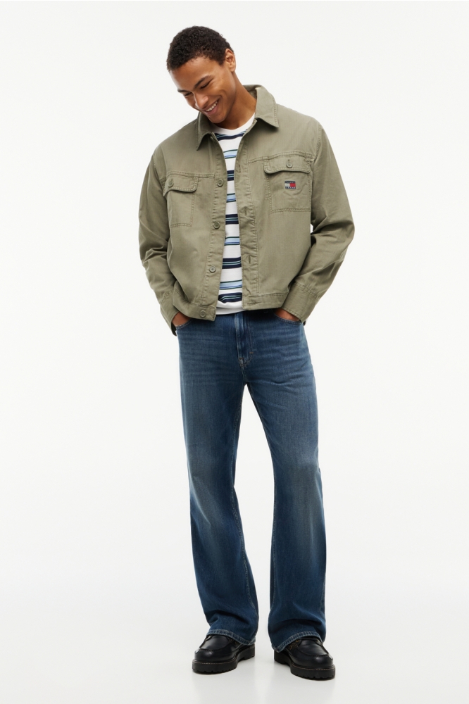 Tommy Jeans groene heren overhemd | Model