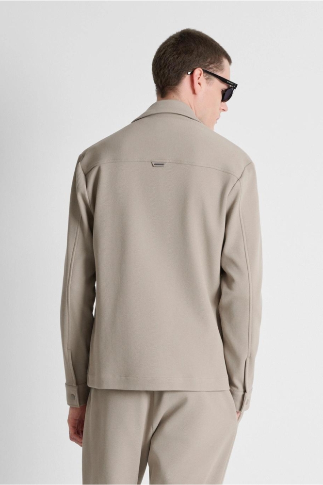 Antony Morato ecru heren overhemd | Model achteraanzicht