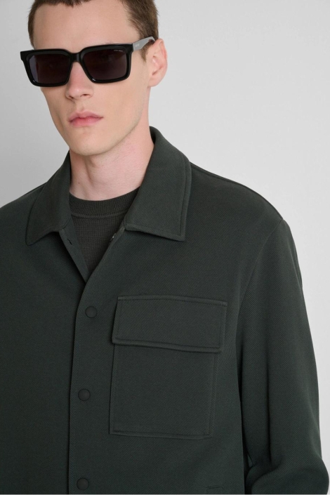 Antony Morato groene heren overhemd | Close up