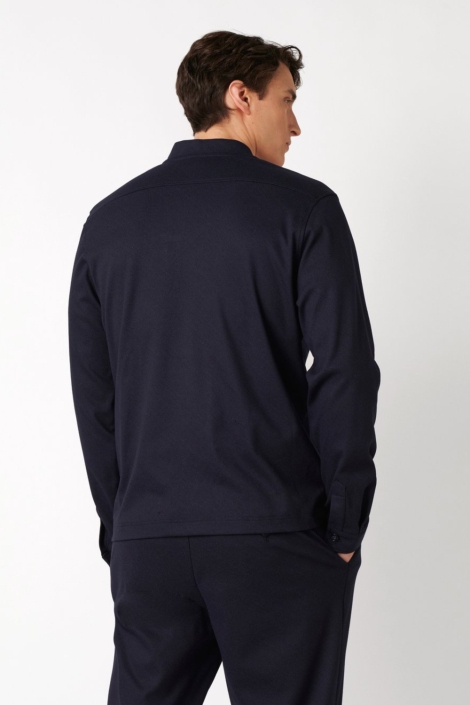 Desoto blauwe heren vest | Model achteraanzicht
