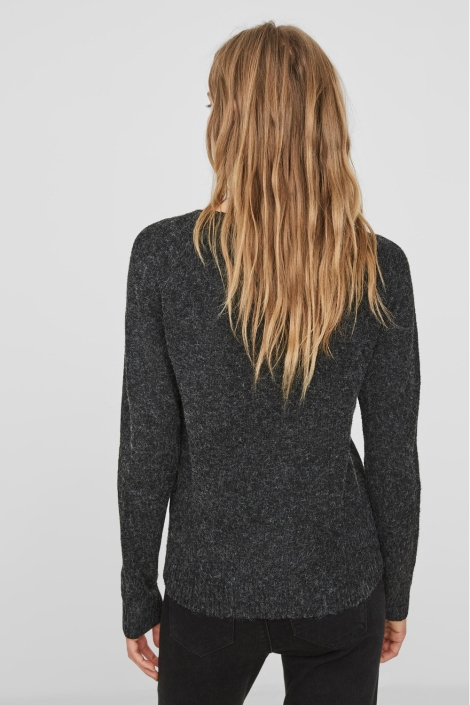 Vero Moda grijze dames trui | Model achteraanzicht