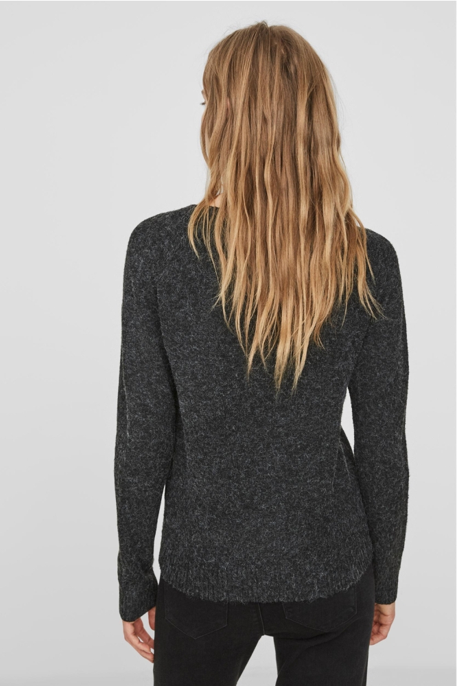 Vero Moda grijze dames trui | Model achteraanzicht