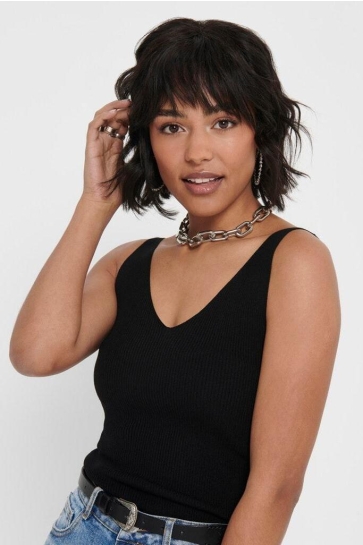 Jacqueline de Yong Top JDYNANNA S/L TOP KNT NOOS 15180497 BLACK