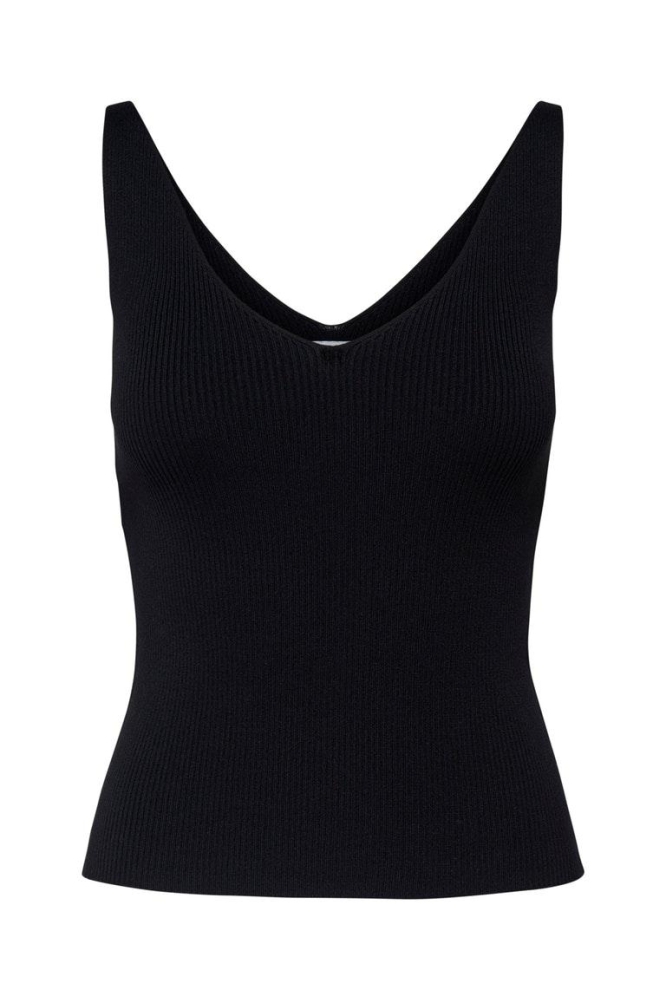 Jacqueline de Yong zwarte dames top | Vooraanzicht